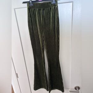SHEIN Olive Velvet Trousers